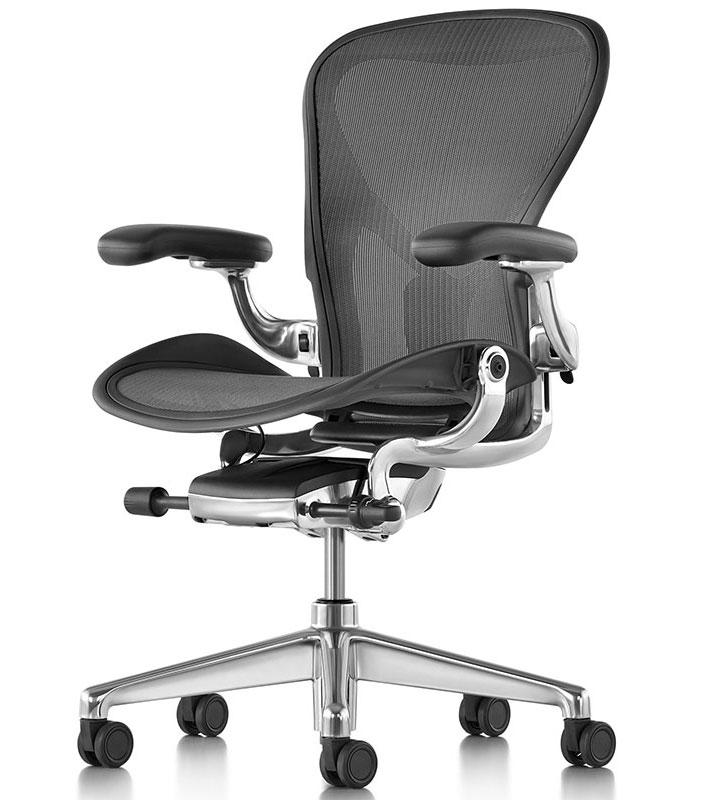 Aeron Graphite/Polished Aluminium Office Chair